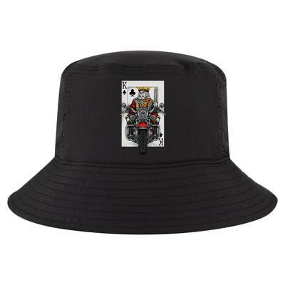 Playing Card King Riding A Road Motorcycle Cool Comfort Performance Bucket Hat