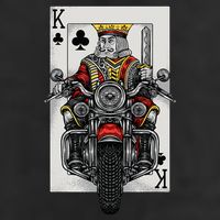 Playing Card King Riding A Road Motorcycle Cool Comfort Performance Bucket Hat