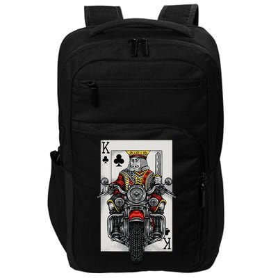 Playing Card King Riding A Road Motorcycle Impact Tech Backpack