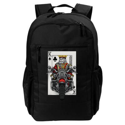 Playing Card King Riding A Road Motorcycle Backpack