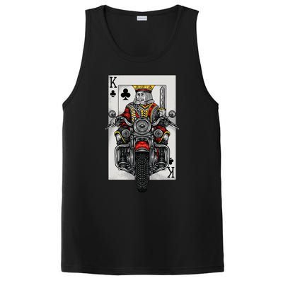 Playing Card King Riding A Road Motorcycle PosiCharge Competitor Tank