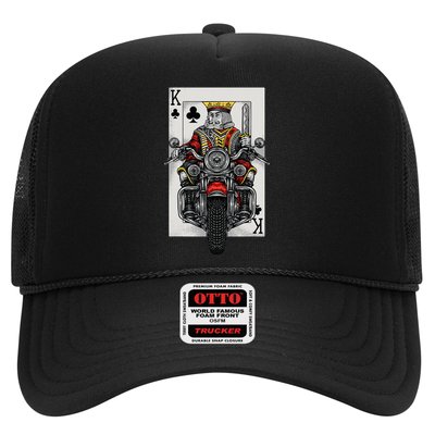 Playing Card King Riding A Road Motorcycle Hat