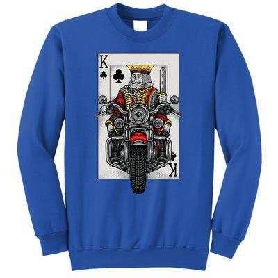 Playing Card King Riding A Road Motorcycle Sweatshirt