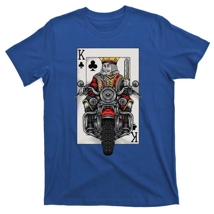 Playing Card King Riding A Road Motorcycle T-Shirt