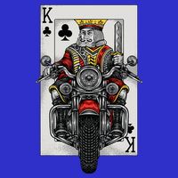 Playing Card King Riding A Road Motorcycle 16 in Basic Backpack