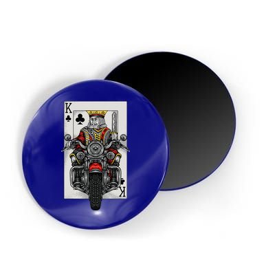 Playing Card King Riding A Road Motorcycle Magnet