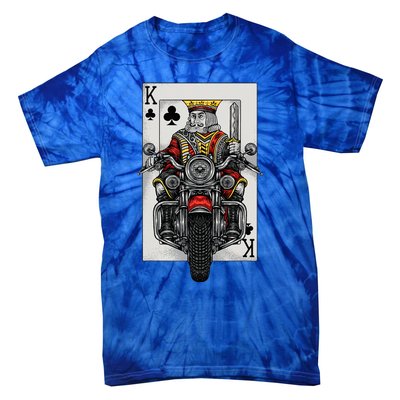 Playing Card King Riding A Road Motorcycle Tie-Dye T-Shirt