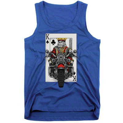 Playing Card King Riding A Road Motorcycle Tank Top