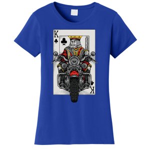 Playing Card King Riding A Road Motorcycle Women's T-Shirt