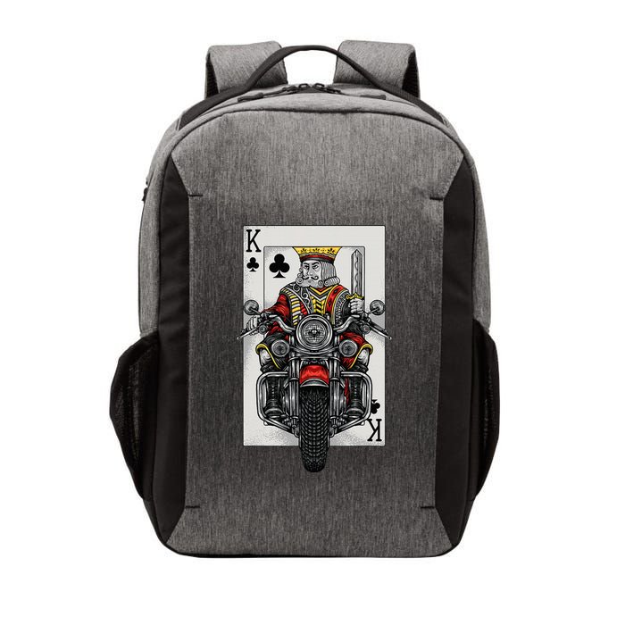 Playing Card King Riding A Road Motorcycle Vector Backpack