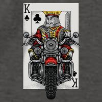 Playing Card King Riding A Road Motorcycle Vector Backpack