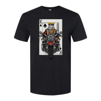 Playing Card King Riding A Road Motorcycle Softstyle CVC T-Shirt