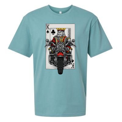 Playing Card King Riding A Road Motorcycle Sueded Cloud Jersey T-Shirt