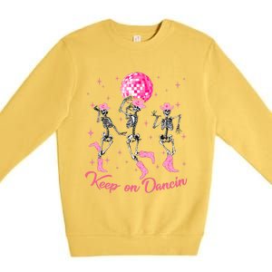 Pony Club Keep On Dancing Skeleton Cowgirl P.I.N.K Western Premium Crewneck Sweatshirt