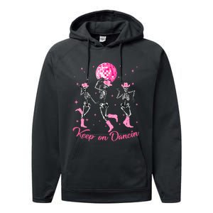 Pony Club Keep On Dancing Skeleton Cowgirl P.I.N.K Western Performance Fleece Hoodie