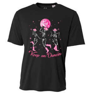 Pony Club Keep On Dancing Skeleton Cowgirl P.I.N.K Western Cooling Performance Crew T-Shirt