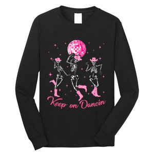 Pony Club Keep On Dancing Skeleton Cowgirl P.I.N.K Western Long Sleeve Shirt