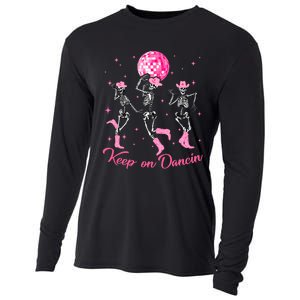 Pony Club Keep On Dancing Skeleton Cowgirl P.I.N.K Western Cooling Performance Long Sleeve Crew