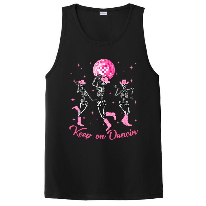 Pony Club Keep On Dancing Skeleton Cowgirl P.I.N.K Western PosiCharge Competitor Tank