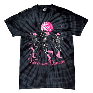 Pony Club Keep On Dancing Skeleton Cowgirl P.I.N.K Western Tie-Dye T-Shirt