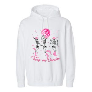 Pony Club Keep On Dancing Skeleton Cowgirl P.I.N.K Western Garment-Dyed Fleece Hoodie