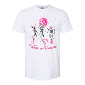 Pony Club Keep On Dancing Skeleton Cowgirl P.I.N.K Western Softstyle CVC T-Shirt