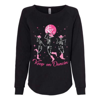 Pony Club Keep On Dancing Skeleton Cowgirl Womens California Wash Sweatshirt