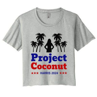 Project Coconut Kamala Harris 2024 Change Breaking Barriers Women's Crop Top Tee