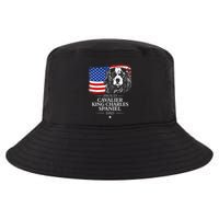 Proud Cavalier King Charles Spaniel Dad American Flag Dog Cool Comfort Performance Bucket Hat