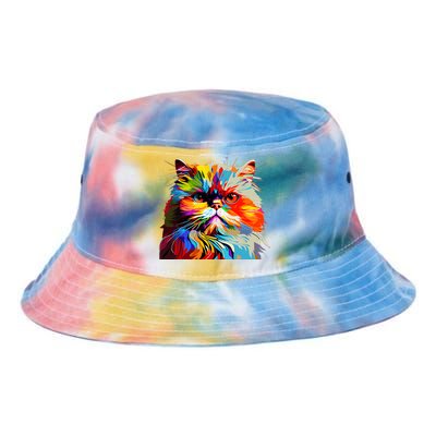 Persian Cat Lovers Colorful Pop Art Persian Cat Tie Dye Newport Bucket Hat