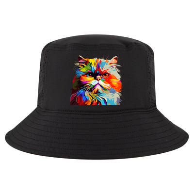 Persian Cat Lovers Colorful Pop Art Persian Cat Cool Comfort Performance Bucket Hat