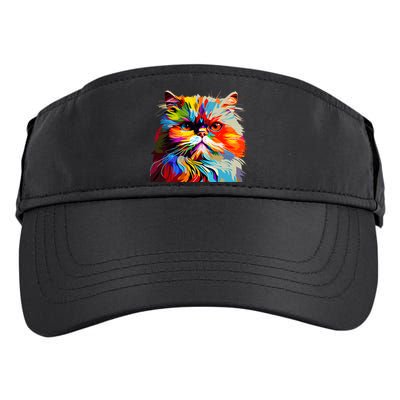 Persian Cat Lovers Colorful Pop Art Persian Cat Adult Drive Performance Visor