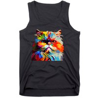 Persian Cat Lovers Colorful Pop Art Persian Cat Tank Top