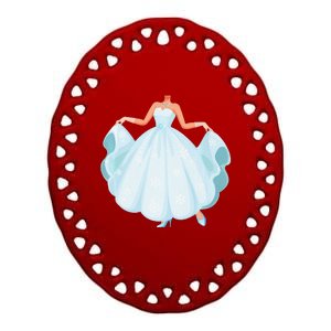 Princess Costume Lazy DIY Halloween Daughter Niece Premium Ceramic Oval Ornament