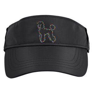 Poodle Christmas Lights Poodle Dog Lover Ugly Sweater Xmas Adult Drive Performance Visor