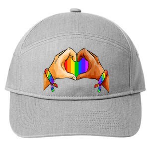 Pride Clothing Lgbt Rainbow Flag Heart Pride Month 7-Panel Snapback Hat