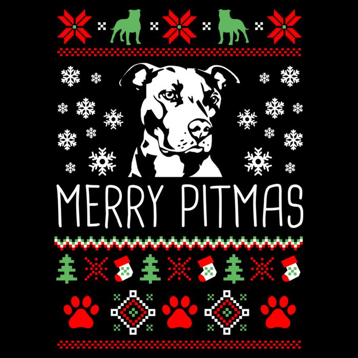 Pitbull Christmas Lovers Merry Pitmas Ugly Christmas Gift Bucket Hat