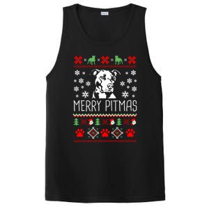 Pitbull Christmas Lovers Merry Pitmas Ugly Christmas Gift PosiCharge Competitor Tank