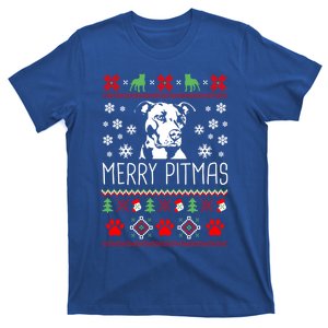 Pitbull Christmas Lovers Merry Pitmas Ugly Christmas Gift T-Shirt