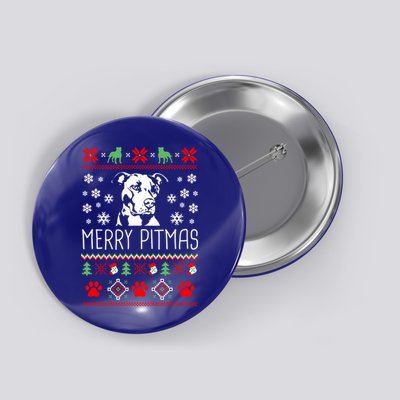 Pitbull Christmas Lovers Merry Pitmas Ugly Christmas Gift Button