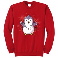 Penguin Christmas Lights Cute Wo Holidays Sweatshirt