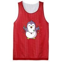 Penguin Christmas Lights Cute Wo Holidays Mesh Reversible Basketball Jersey Tank