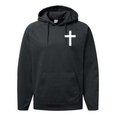 Pocket Cross Logo Performance Fleece Hoodie