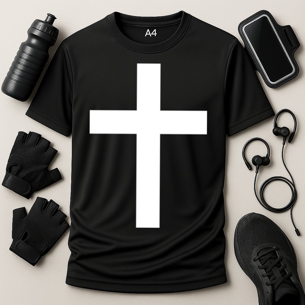 Pocket Cross Logo Cooling Performance Crew T-Shirt
