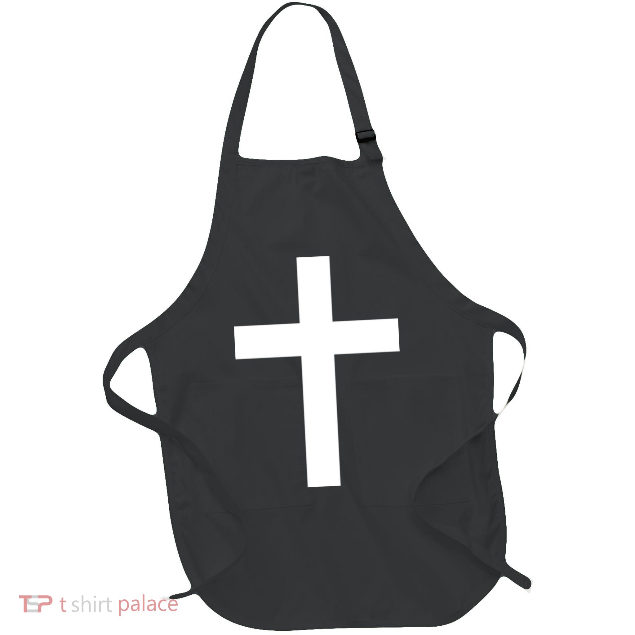 Pocket Cross Logo Full-Length Apron With Pockets
