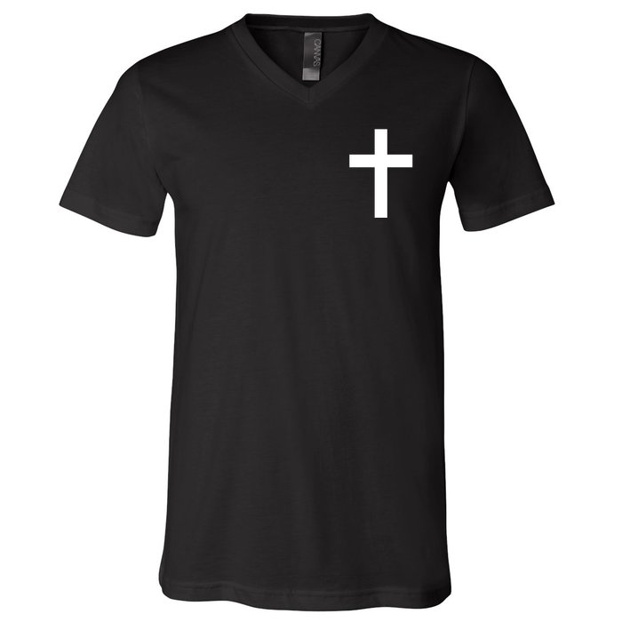 Pocket Cross Logo V-Neck T-Shirt