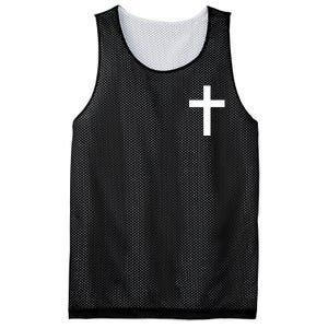 Pocket Cross Logo Mesh Reversible Basketball Jersey Tank