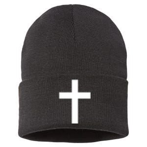 Pocket Cross Logo Sustainable Knit Beanie