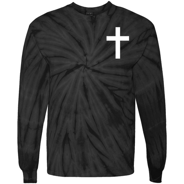 Pocket Cross Logo Tie-Dye Long Sleeve Shirt