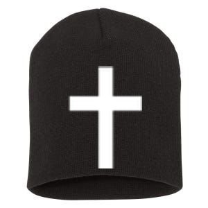 Pocket Cross Logo Short Acrylic Beanie